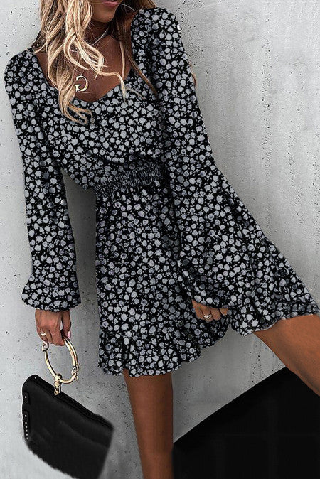 Ruffled Floral Dress